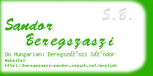 sandor beregszaszi business card